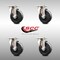 Service Caster 4 Inch 316SS Hard Rubber Wheel Swivel Top Plate Caster Set SCC-SS31620S414-HRS-4 - alternate 4